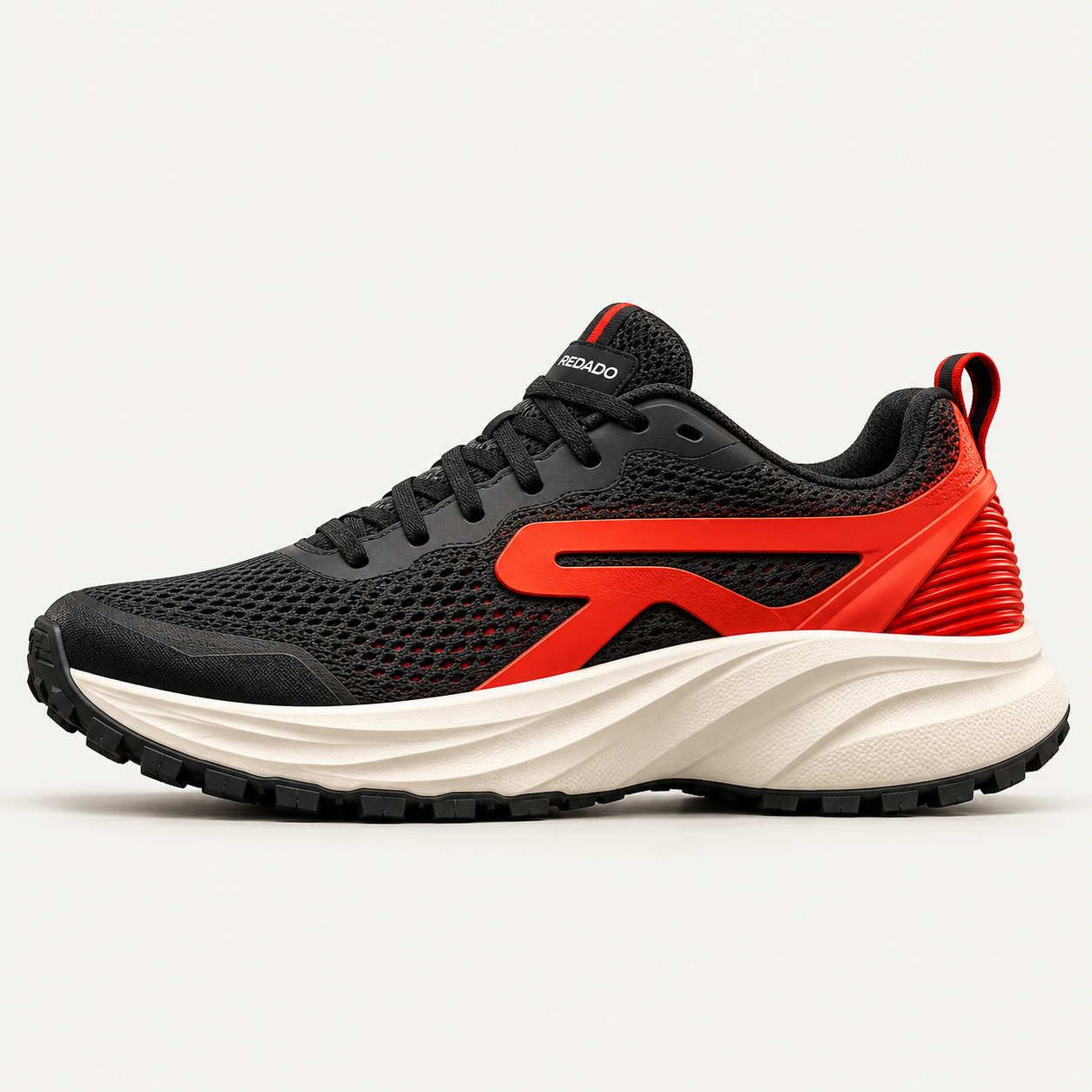 Illustrative side-profile Redado Daily 01 in Black / Ember.