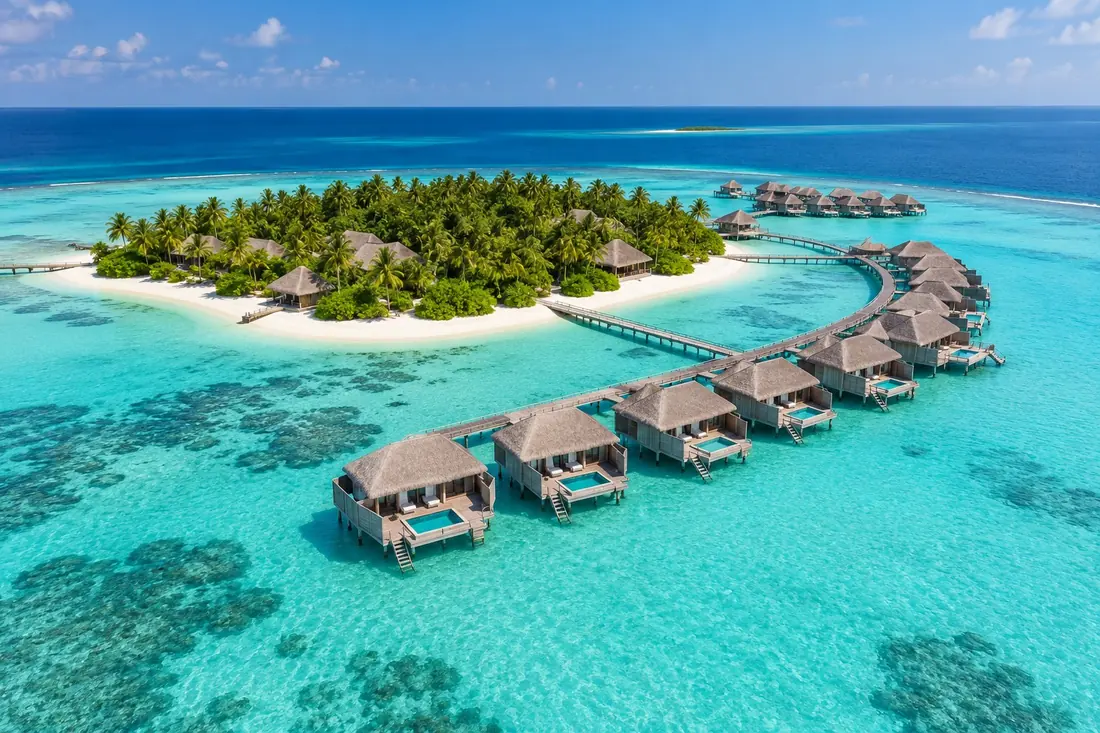 Turquoise island lagoon